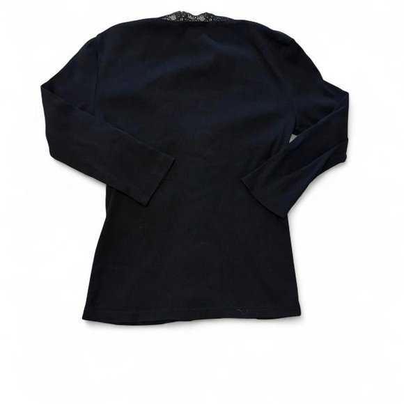 Talbots Black Ribbed Button-Up Cardigan - Picture 4 of 4